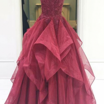 Appliques Prom Dress, Sweetheart Prom Dress, Tulle..