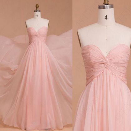 Custom Charming Pink Chiffon Prom Dress,sexy..