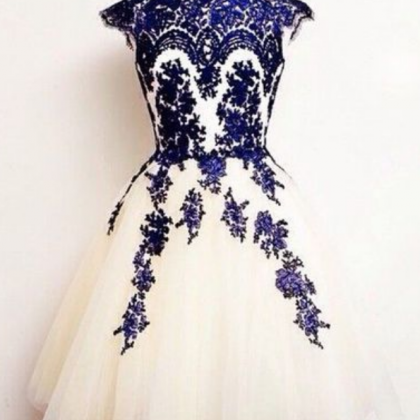 Charming Homecoming Dress,Appliques..