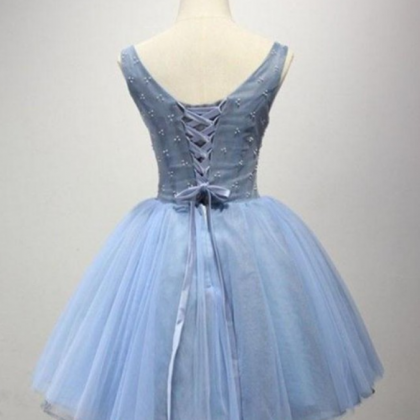 Light Blue Homecoming Dresses, Short Party Dresses..