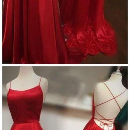 Charming Backless A Line Prom Dresses , Sexy Long..