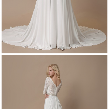 Wedding Dress 2020 Long Sleeve Lace Appliques..