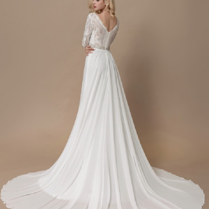 Wedding Dress 2020 Long Sleeve Lace Appliques..