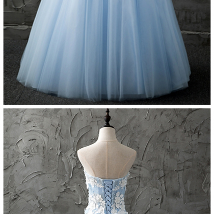 Tulle Floor Length Prom Dress, A-line Party Gown..