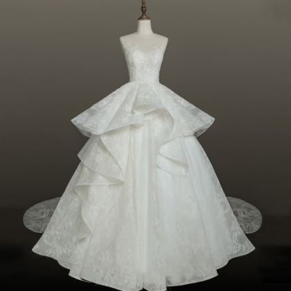 Wedding Dresses Sleeveless Ball Gown Wedding Gown..