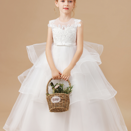 Flower Girl Dress,girls White Wedding Children..