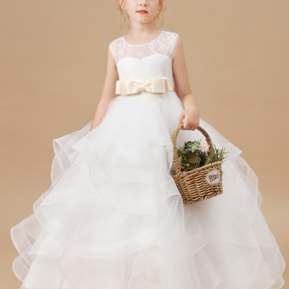 Flower Girl Dress,elegant Princess Children Party..