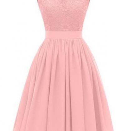 Short Homecoming Dress With Lace