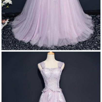 A-line Long Prom Dresses With Appliques Party..