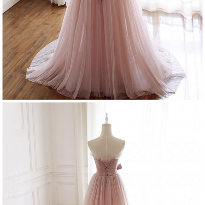 Tulle Long A Line Prom Dress Evening Dress