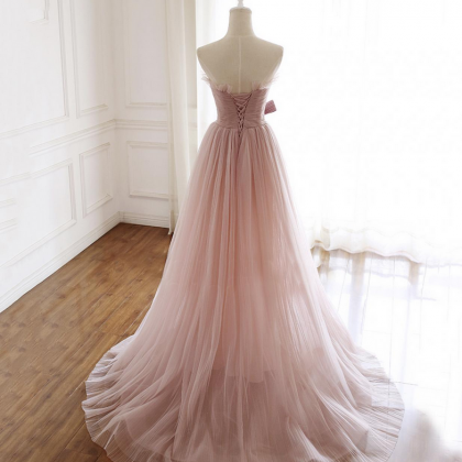 Tulle Long A Line Prom Dress Evening Dress
