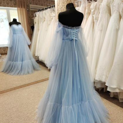 Off Shoulder Corset Dress, Bridal Gown, Elegant..