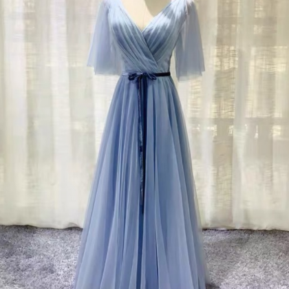 Elegant, V-neck Bridesmaid Dress, Prom..