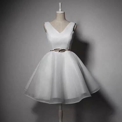 White Prom Dress,a Line Prom Dress,fashion..