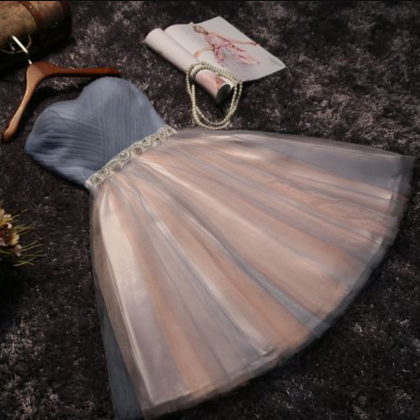 Beaded Prom Dress,illusion Prom Dress,mini Prom..