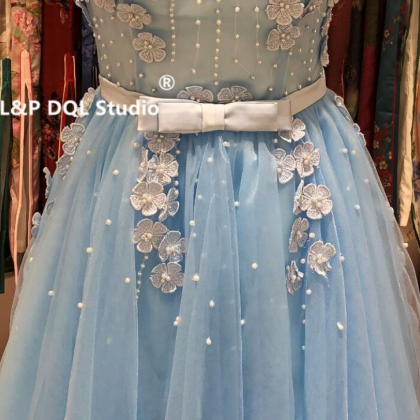 Fairy Prom Dress Real Photos Scoop Sheer With..