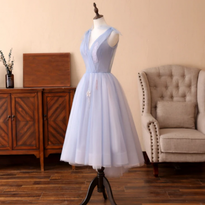 Prom Dresses Knee-length Prom Dress Lace Appliques..