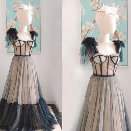 Prom Dresses Sweetheart Tulle Black Prom Party..