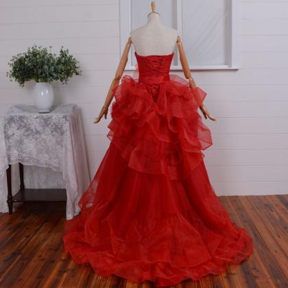 Red Organza Prom Dress 2015 Fashion Empire Off The..