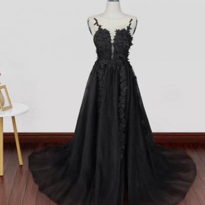 Prom Dresses Black Lace Prom Dresses, Black Lace..