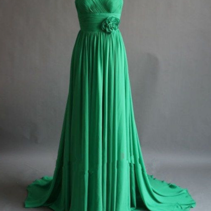 Pretty Green Simple And Elegant Prom Gown 2015,..
