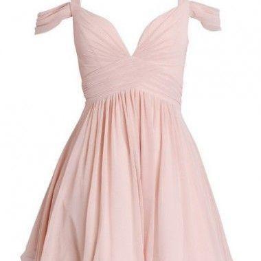Charming Prom Dress,v Neck Prom Dress,chiffon Prom..