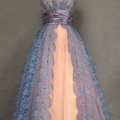 Lace Prom Dress,sleeveless Prom Dress,a Line Prom..