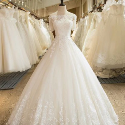 Beautiful Wedding Dresses Off-the-shoulder Ball..