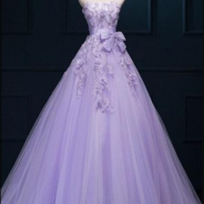 Lilac Prom Dress,modest Prom Gown,ball Gown Prom..