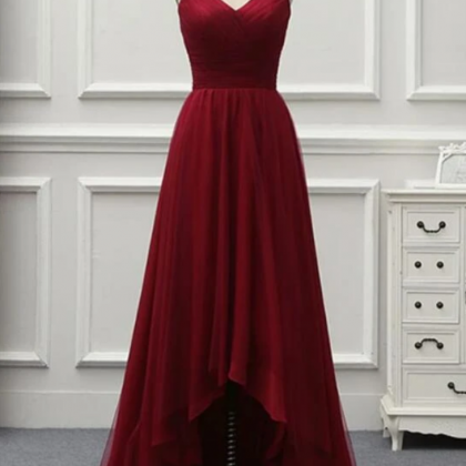 Tulle High Low Prom Dresses Sweetheart Evening Dresses Y5687