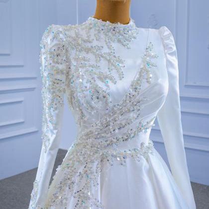 2021 Bridal Main Wedding Dress Long Sleeve Tail..