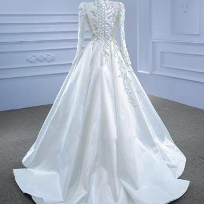 2021 Bridal Main Wedding Dress Long Sleeve Tail..