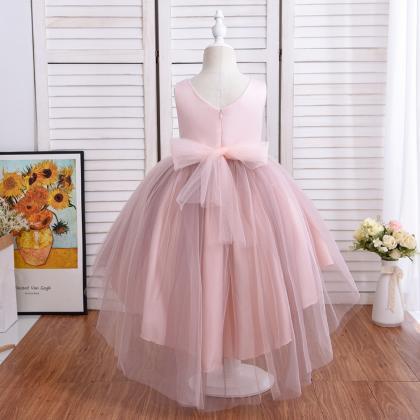 Flower Girl Dress,tulle Tail Girl Clothes 2022..