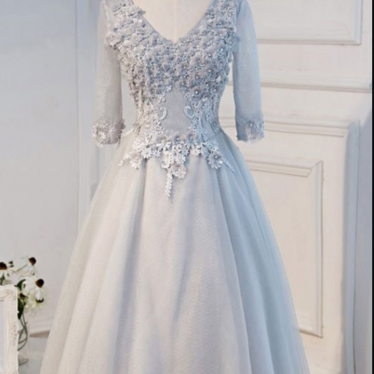 Charming Prom Dress,appliques Homecoming..