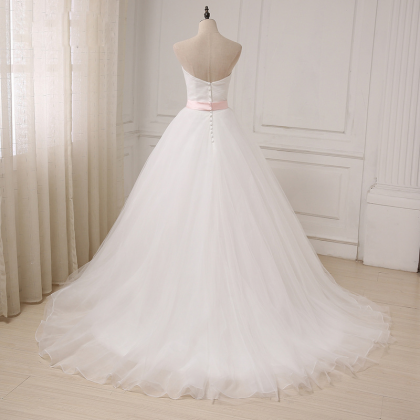 Wedding Dress,sweetheart Sleeveless Bridal Dresses..