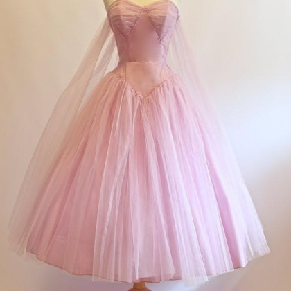 Vintage Homecoming Dress,pink Homecoming Dress,..