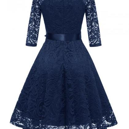 Homecoming Dresses Spring Lace V-neck Sexy Slim..