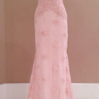 Prom Dresses,pink Lace Prom Dresses ,lace Prom..