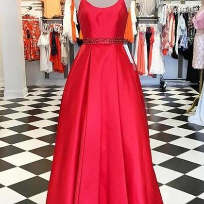 Red Long Prom Dresses,party Dress,evening Dresses