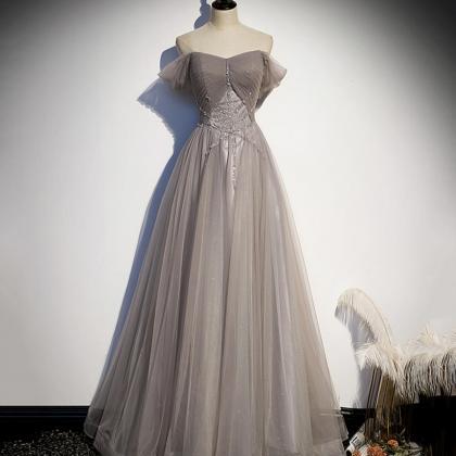 Elegant Tulle Lace Long Prom Dress A Line Evening..