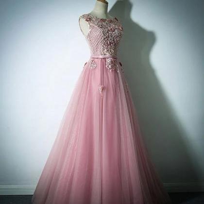 Prom Dresses,lace Tulle Long Prom Dress, Evening..