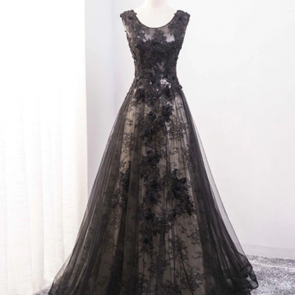 Prom Dresses,lace Floor Length Prom Dress, Evening..