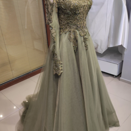 Custom Made Prom Dress Bridesmaid Green Color..