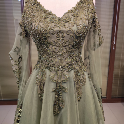 Custom Made Prom Dress Bridesmaid Green Color..
