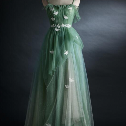 Prom Dresses,tulle Floor Length A-line Prom Dress,..