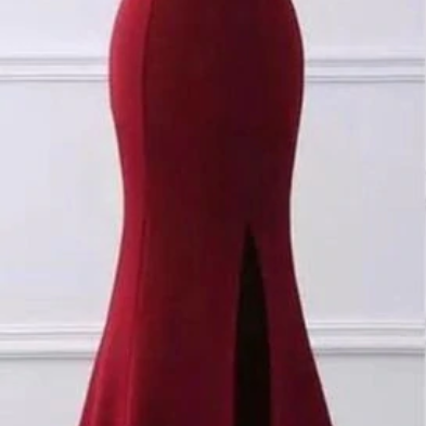 Prom Dresses,long Jersey Backless Mermaid Prom..