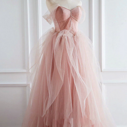 Prom Dresses,sweetheart Neck Tulle Long Prom..