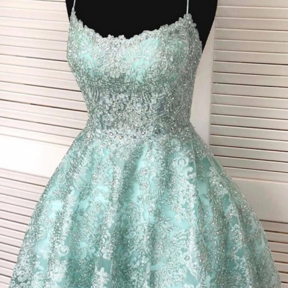 Homecoming Dresses,lace Short Prom Dress, Backless..