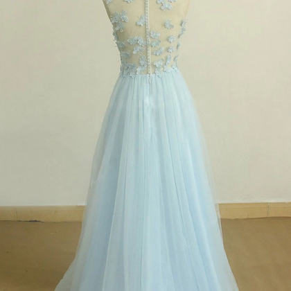 prom Dresses,Lace Long Prom Dress w..