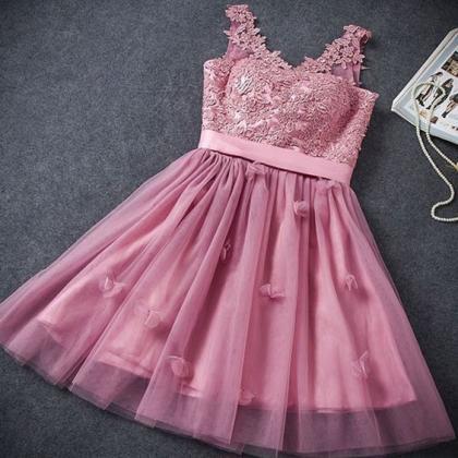 A-line Homecoming Dress,homecoming Dresses,lace-up..